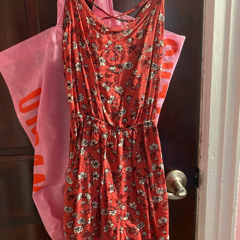 FLORAL PRINT H&M RED ROMPER
